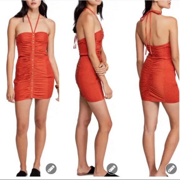 Free People Orange Mini Dress - Picture 4 of 14